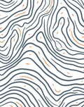 Abstract Wavy Lines Pattern Rug