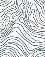 Abstract Wavy Lines Pattern Rug