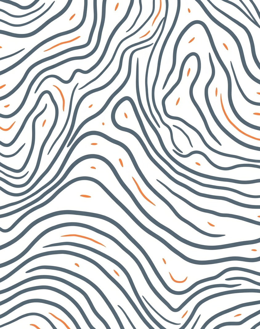 Abstract Wavy Lines Pattern Rug
