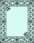 Decorative Floral Border Pattern Rug
