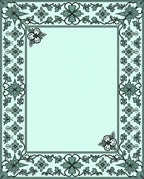 Decorative Floral Border Pattern Rug