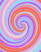 Colorful Swirling Stripe Pattern Rug