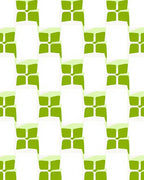 Geometric Checkerboard Green White Pattern Rug