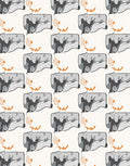 Abstract Grey Orange Modern Pattern Rug