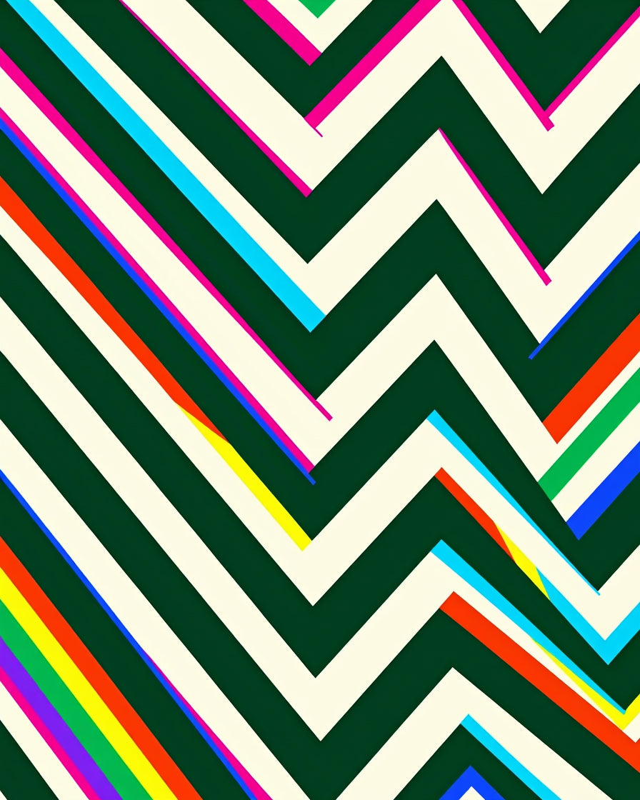 Bold Zigzag Stripe Geometric Design Rug