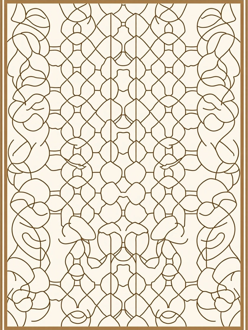 Abstract Intertwined Geometric Art Rug