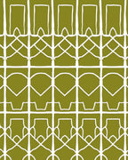 Geometric Olive White Lattice Pattern Rug