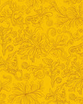 Golden Floral Swirl Pattern Rug