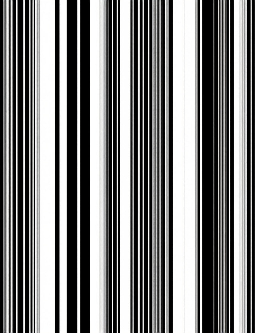 Minimalist Black White Stripe Pattern Rug