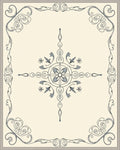 Ornate Floral Scrollwork Cream Rug