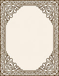 Classic Scrollwork Floral Square Rug