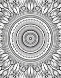 Intricate Radial Floral Mandala Design Rug
