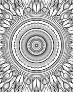 Intricate Radial Floral Mandala Design Rug