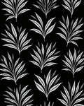 Elegant White Leaf Pattern Rug