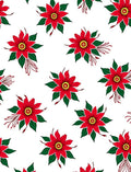 Vibrant Red Floral Bouquet Accent Rug