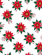 Vibrant Red Floral Bouquet Accent Rug
