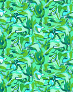 Nature Inspired Green Blue Abstract Rug