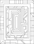 Geometric Maze Pattern Rug