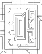 Geometric Maze Pattern Rug
