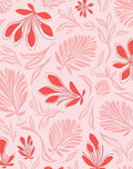 Coral Floral And Leaf Pattern Rug