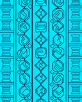 Geometric Circuit Inspired Vertical Pattern Rug