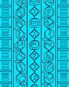 Geometric Circuit Inspired Vertical Pattern Rug