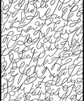 Abstract Script Pattern Design Rug