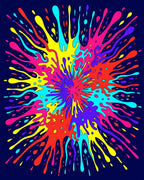 Vibrant Ink Splatter Abstract Design Rug