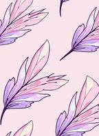 Soft Feather Pattern Pastel Design Rug