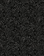Dark Floral Vines Elegant Pattern Rug