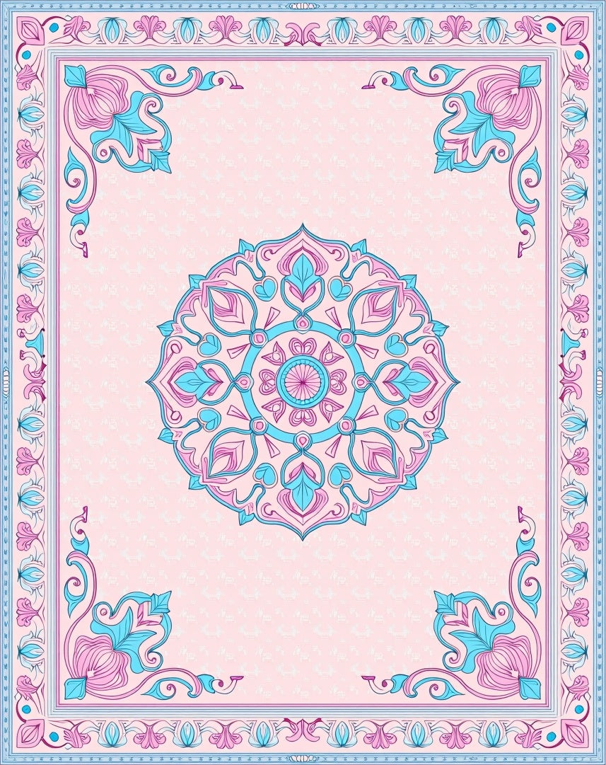 Mandala floral pastel intricate Rug