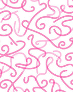 Pink Abstract Swirl Pattern Rug