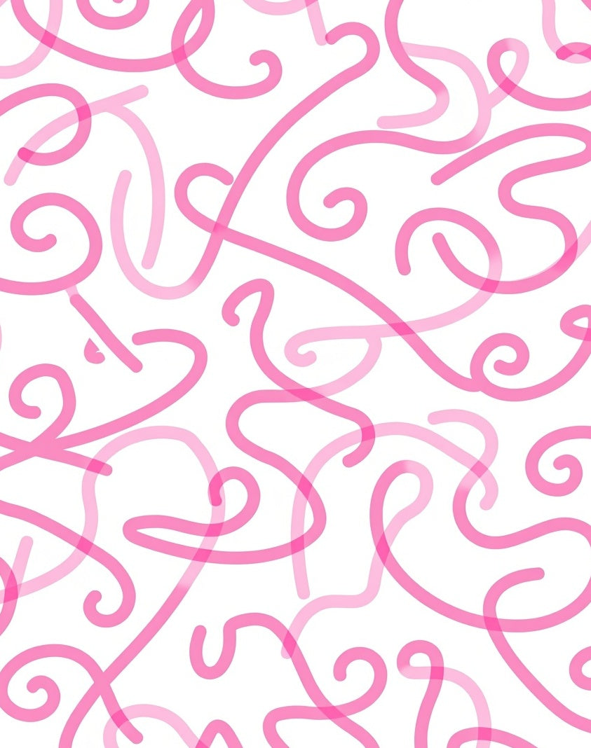 Pink Abstract Swirl Pattern Rug