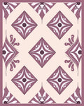 Elegant Pink Diamond Motif Pattern Rug
