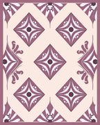Elegant Pink Diamond Motif Pattern Rug