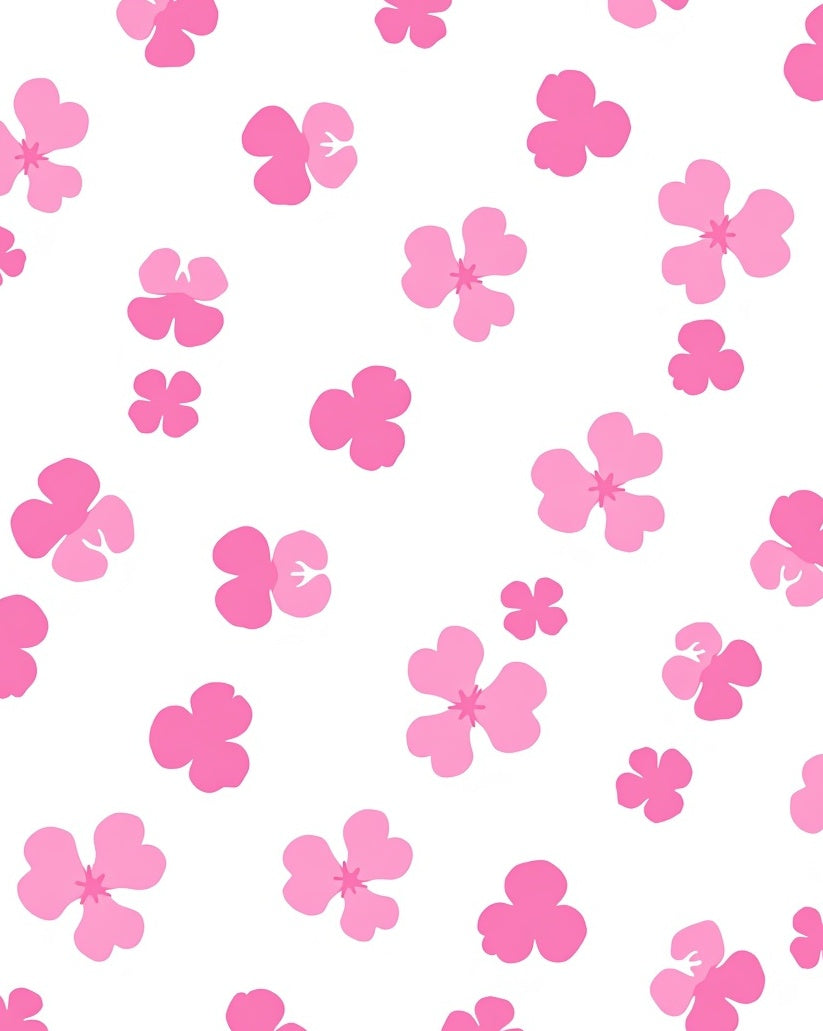 Pink Blossom Ditsy Pattern Rug