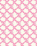 Pink Cream Ornate Lattice Pattern Rug