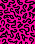 Bold Pink Abstract Swirls Rug