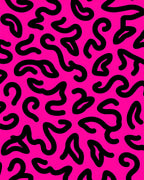 Bold Pink Abstract Swirls Rug