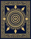 Intricate Sunburst Mandala Design Rug