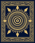 Intricate Sunburst Mandala Design Rug