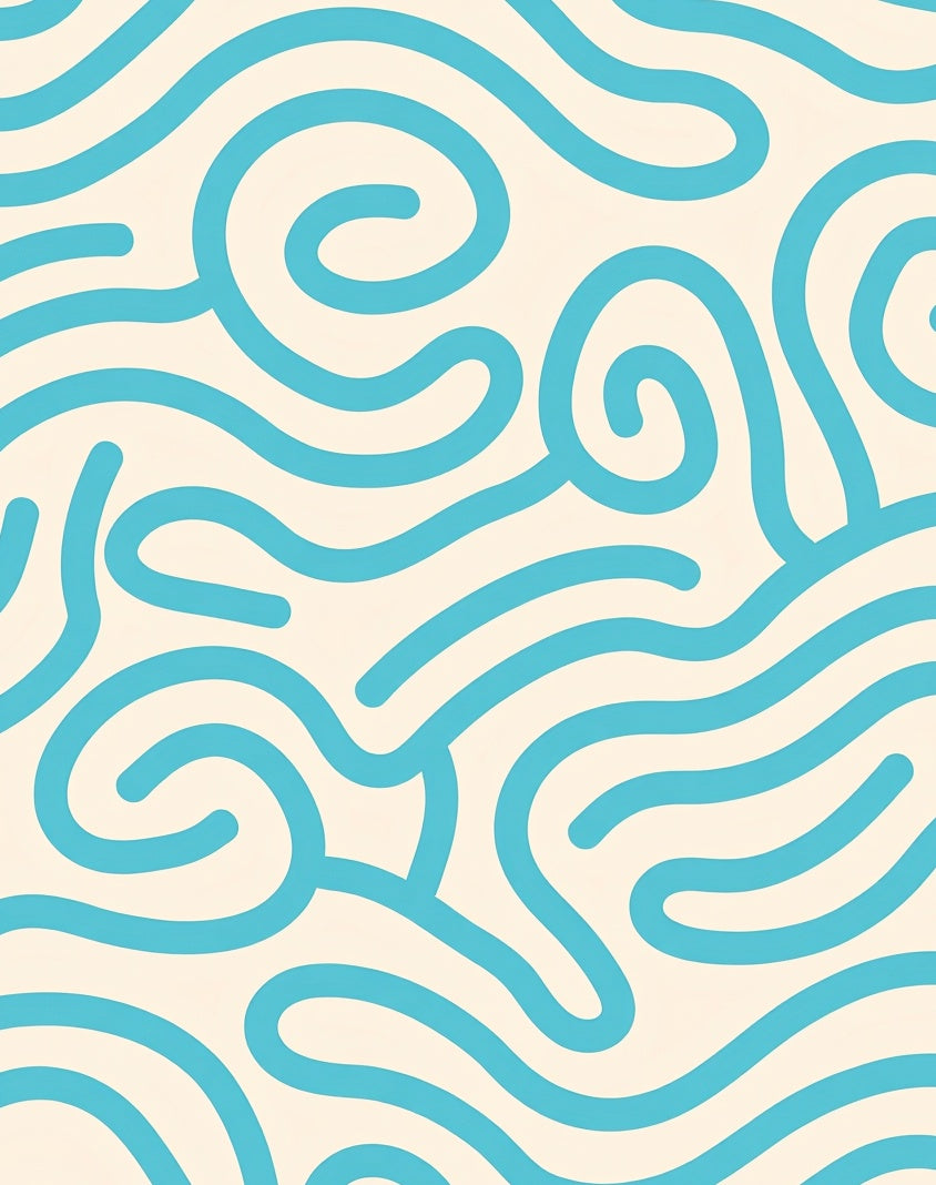 Abstract Swirls Pattern Rug