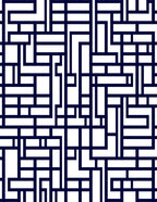 Abstract Geometric Maze Pattern Rug