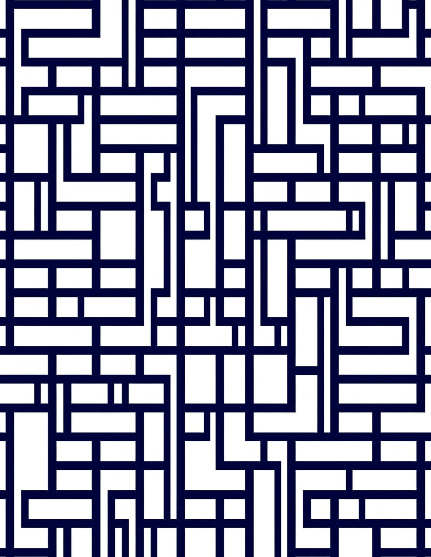 Abstract Geometric Maze Pattern Rug
