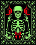 Bright Neon Skeleton Red Gift Ribbon Rug