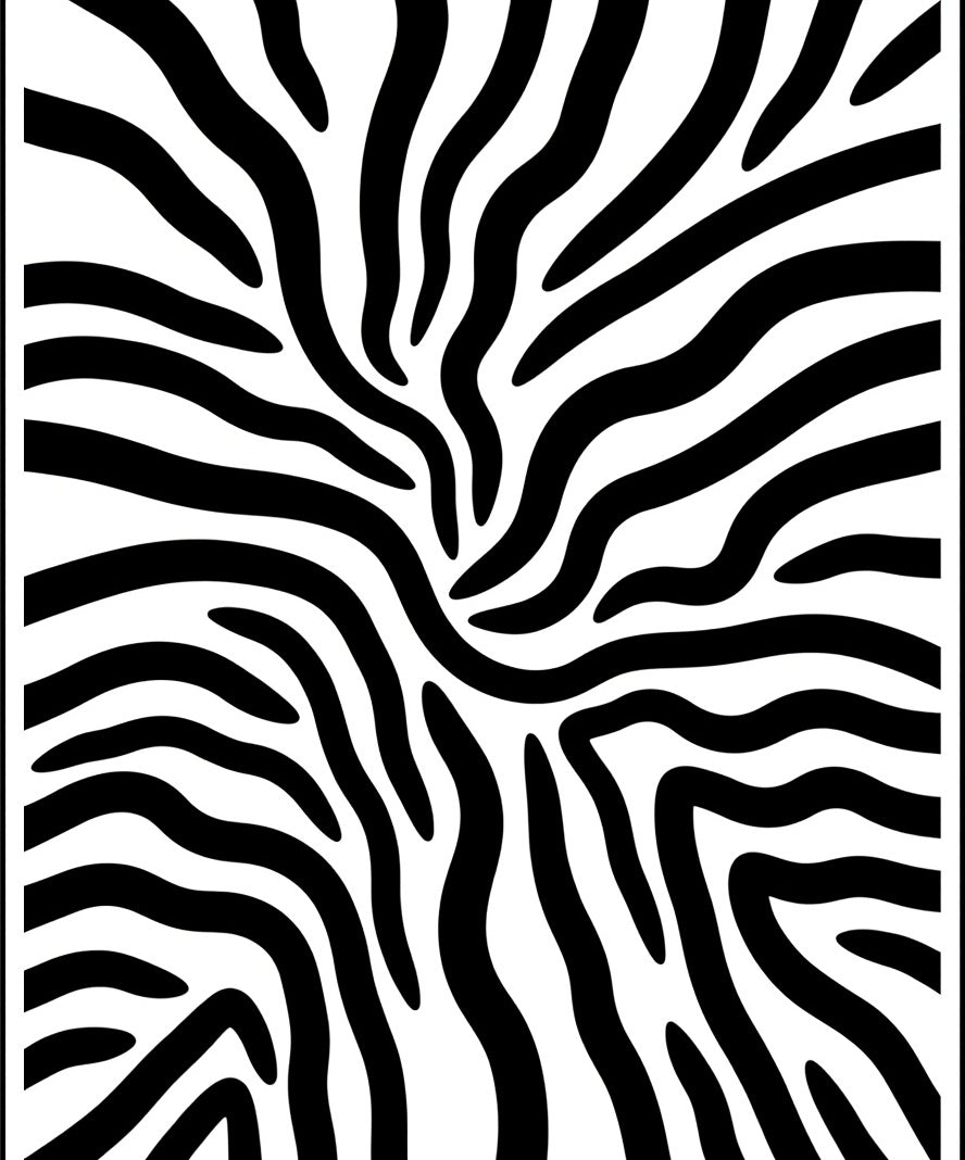 Bold Black White Striped Pattern Rug