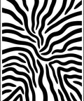 Bold Black White Striped Pattern Rug
