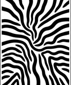 Bold Black White Striped Pattern Rug