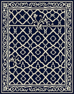 Ornate Lattice and Vine Geometric Design Rug