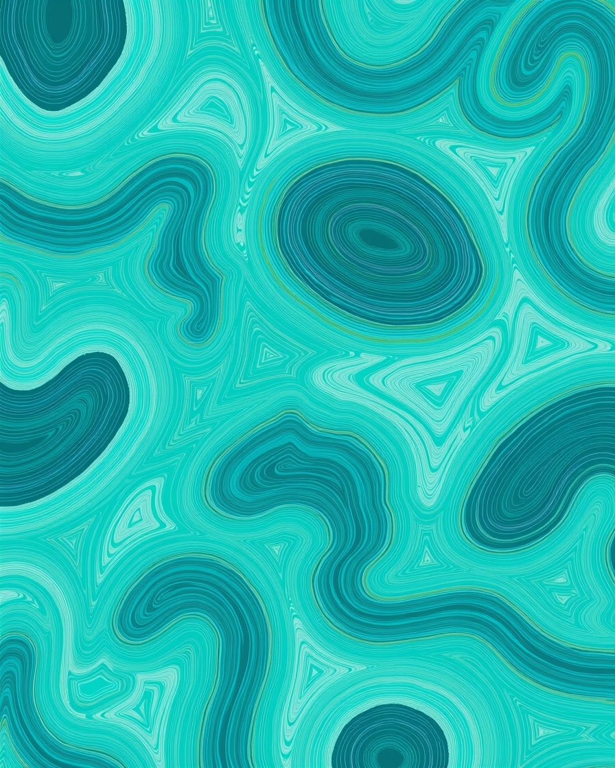 Aqua Swirl Agate Pattern Rug